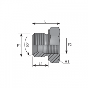 Reducing plug male BSPP – female BSPP. (ARMFC)